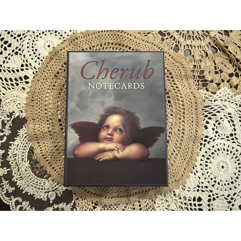 Whimsigoth Cherub Angel Blank Note Cards w/Envelope 90s 00s Nostalgia Whimsy